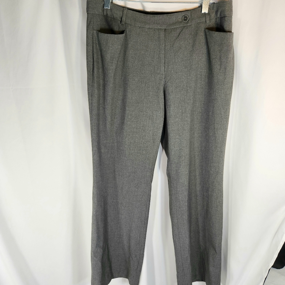 Talbots Grey Straight Leg Dress Pants / Slacks w/ Pockets Size 10